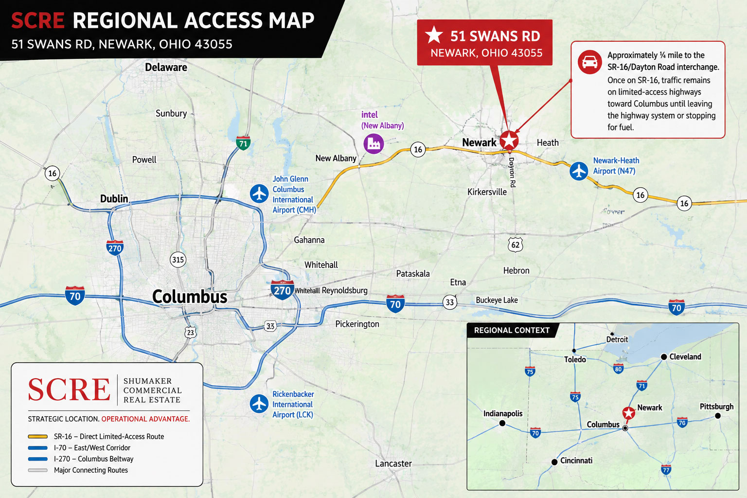 51 Swans Road Industrial Business Park Operational Reach